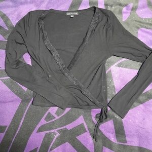 Goth Lace Trim Shrug